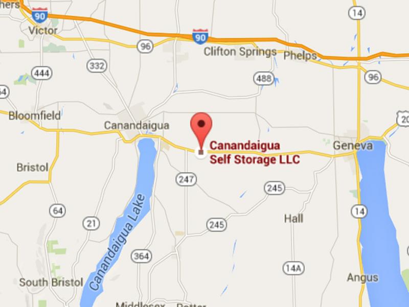 Map Location of Canandaigua Self Storage